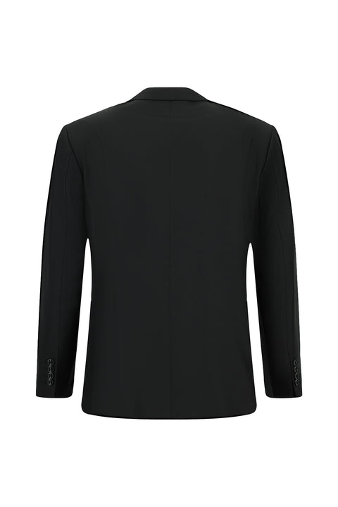 Siyah 4 Drop Relaxed Fit Rahat Kesim Takım Elbise