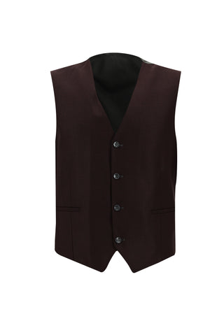 Koyu Füme 7 Drop Slim Fit Dar Kesim Kombinli Yelekli Takım Elbise