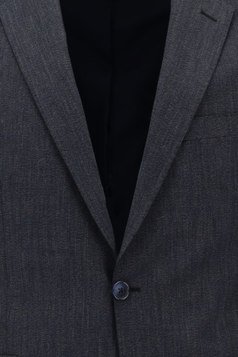 Koyu Lacivert 7 Drop Slim Fit Dar Kesim Beli Lastikli İpli Desenli Takım Elbise