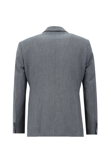 Koyu Mavi  Slim Fit Dar Kesim Beli Lastikli İpli Desenli Takım Elbise