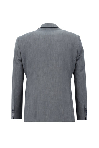 Koyu Mavi 7 Drop Slim Fit Dar Kesim Beli Lastikli İpli Desenli Takım Elbise