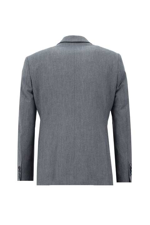 Koyu Mavi 7 Drop Slim Fit Dar Kesim Beli Lastikli İpli Desenli Takım Elbise