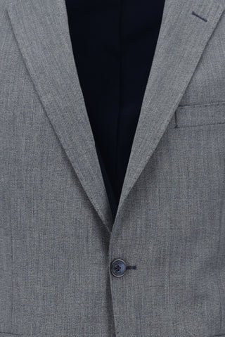 Koyu Mavi 7 Drop Slim Fit Dar Kesim Beli Lastikli İpli Desenli Takım Elbise