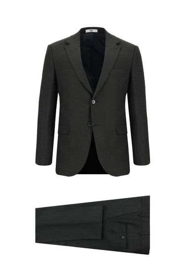 Koyu Füme Slim Fit Dar Kesim Klasik Takım Elbise