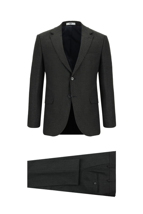 Koyu Füme 7 Drop Slim Fit Dar Kesim Takım Elbise
