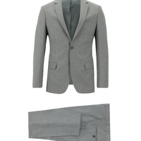 Orta Füme Super Slim Fit Ekstra Dar Kesim Fit Klasik Takım Elbise