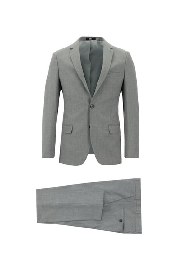 Orta Füme Super Slim Fit Ekstra Dar Kesim Fit Klasik Takım Elbise