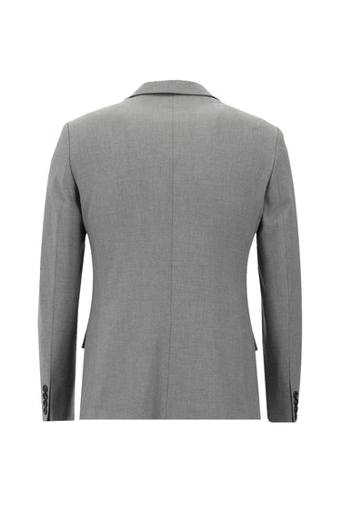 Orta Füme Super Slim Fit Ekstra Dar Kesim Fit Klasik Takım Elbise