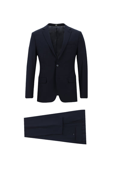 Koyu Lacivert Super Slim Fit Ekstra Dar Kesim Fit Klasik Takım Elbise