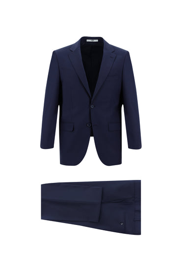 Koyu Lacivert Relaxed Fit Rahat Kesim Klasik Takım Elbise