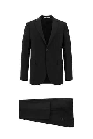 Siyah 8 Drop Long Slim Fit Uzun Dar Kesim Takım Elbise