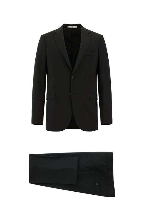 Siyah 8 Drop Long Slim Fit Uzun Dar Kesim Takım Elbise