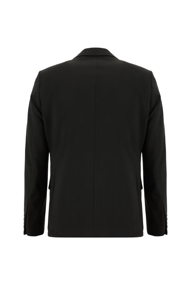 Siyah Regular Long Fit Uzun Klasik Kesim Takım Elbise