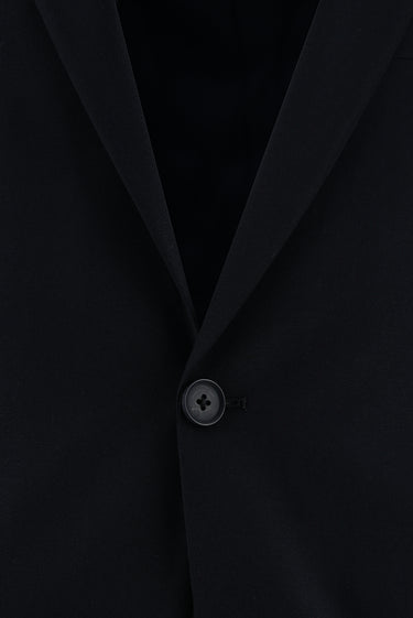 Koyu Lacivert Slim Fit Dar Kesim Beli Lastikli İpli Takım Elbise