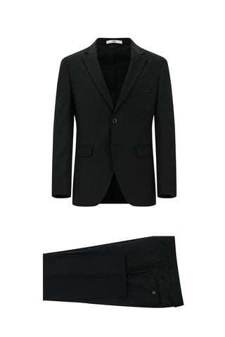 Siyah 7 Drop Slim Fit Dar Kesim Takım Elbise