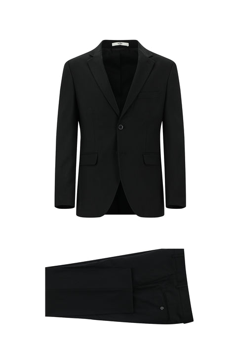 Siyah 7 Drop Slim Fit Dar Kesim Takım Elbise
