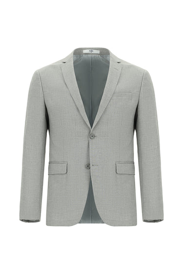 Açık Gri Super Slim Fit Ekstra Dar Kesim Klasik Takım Elbise