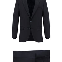 Koyu Lacivert Slim Fit Dar Kesim Klasik Takım Elbise