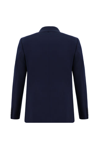 Koyu Lacivert 7 Drop Super Slim Fit Eksra Dar Kesim Desenli Takım Elbise