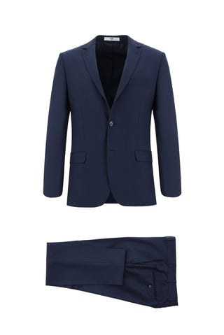 Koyu Lacivert 7 Drop Super Slim Fit Eksra Dar Kesim Takım Elbise