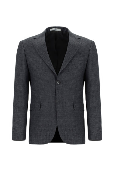 Orta Füme Relaxed Fit Rahat Kesim Klasik Takım Elbise