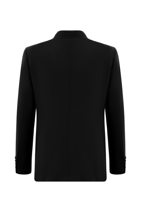 Siyah 7 Drop Slim Fit Dar Kesim Takım Elbise
