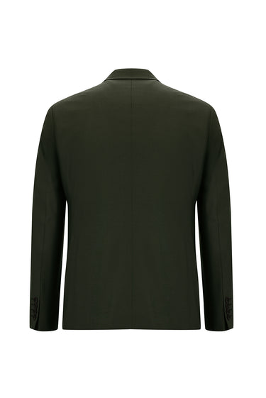 Koyu Haki Slim Fit Dar Kesim Klasik Takım Elbise