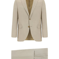 Orta Bej 7 Drop Slim Fit Dar Kesim Takım Elbise
