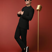 Siyah Slim Fit Dar Kesim Klasik Takım Elbise