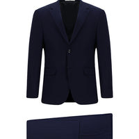 Orta Lacivert Slim Fit Dar Kesim Klasik Takım Elbise