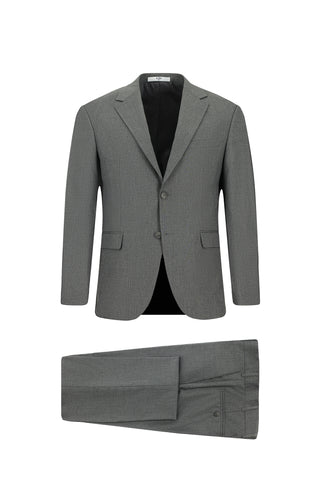 Orta Füme 7 Drop Slim Fit Dar Kesim Takım Elbise