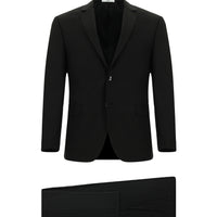 Siyah 7 Drop Super Slim Fit Eksra Dar Kesim Takım Elbise