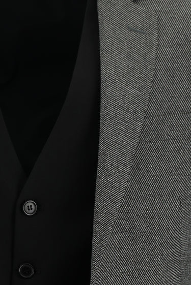 Koyu Antrasit Super Slim Fit Ekstra Dar Kesim Kombinli Yelekli Takım Elbise