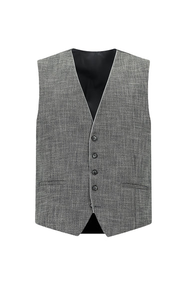 Açık Gri Regular Fit Yelekli Kombinli Takım Elbise