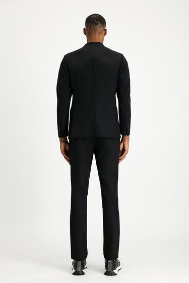 Siyah Techno-Line Super Slim Fit Ekstra Dar Kesim Klasik Takım Elbise