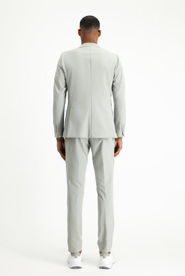 Açık Gri Techno-Line Super Slim Fit Ekstra Dar Kesim Klasik Takım Elbise