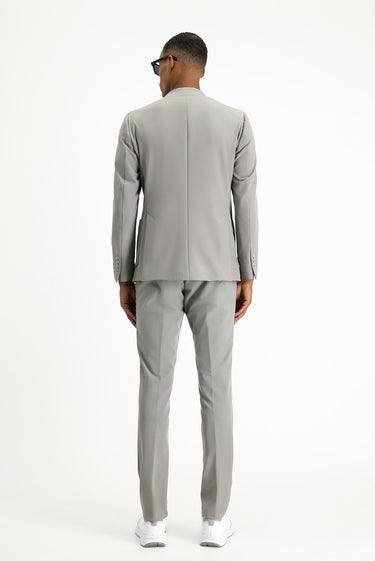 Açık Füme Techno-Line Super Slim Fit Ekstra Dar Kesim Klasik Takım Elbise