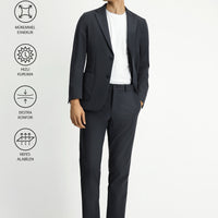 Koyu Füme Techno-Line 7 Drop Super Slim Fit Eksra Dar Kesim Takım Elbise