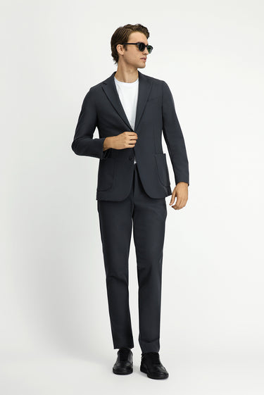 Koyu Füme Techno-Line Super Slim Fit Ekstra Dar Kesim Klasik Takım Elbise