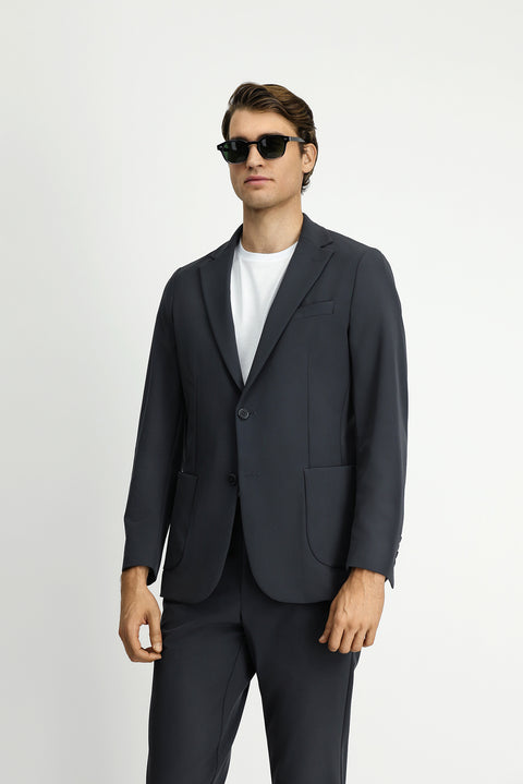 Koyu Füme Techno-Line 7 Drop Super Slim Fit Eksra Dar Kesim Takım Elbise