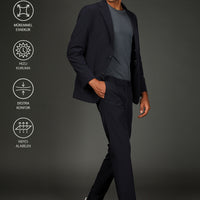 Koyu Lacivert Techno-Line 7 Drop Super Slim Fit Eksra Dar Kesim Takım Elbise