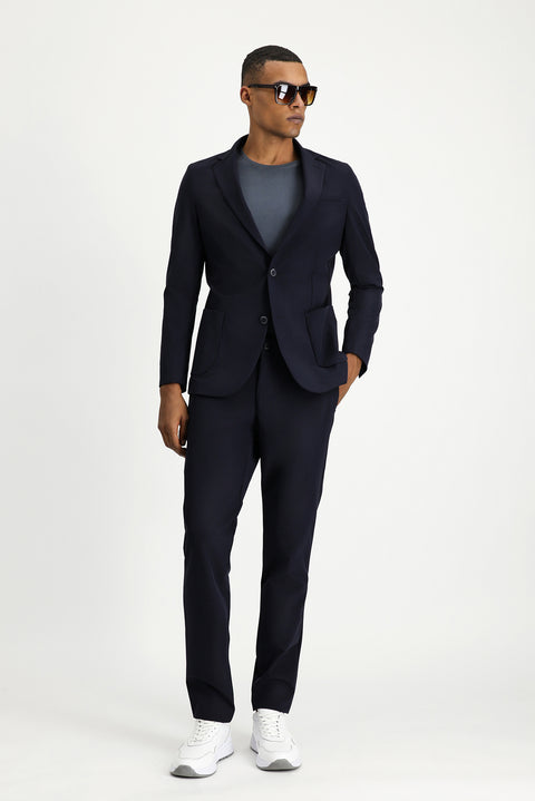 Koyu Lacivert Techno-Line 7 Drop Super Slim Fit Eksra Dar Kesim Takım Elbise