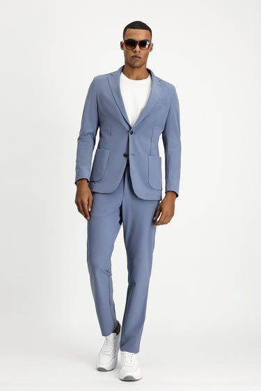 Koyu Mavi  Techno-Line Super Slim Fit Ekstra Dar Kesim Klasik Takım Elbise