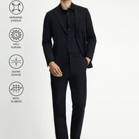Koyu Antrasit Techno-Line 7 Drop Super Slim Fit Eksra Dar Kesim Takım Elbise
