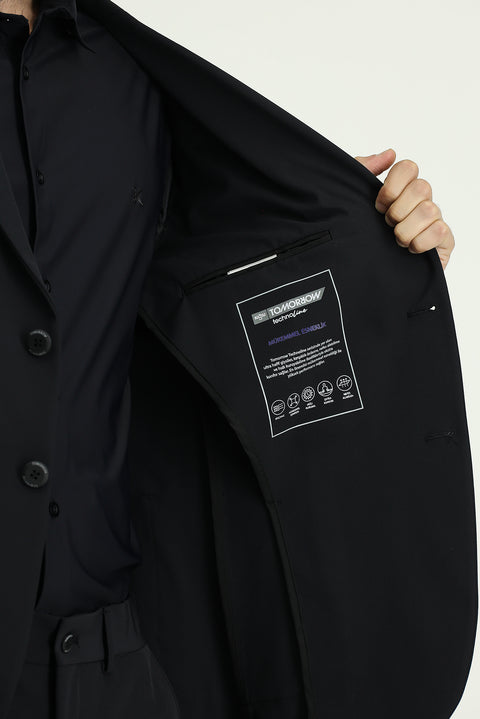 Koyu Antrasit Techno-Line 7 Drop Super Slim Fit Eksra Dar Kesim Takım Elbise