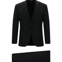 Siyah Techno-Line 7 Drop Slim Fit Dar Kesim Likralı Takım Elbise