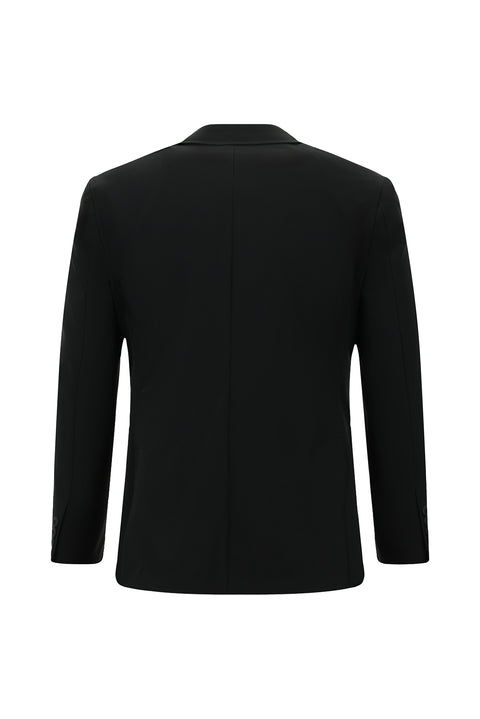 Siyah Techno-Line 7 Drop Slim Fit Dar Kesim Likralı Takım Elbise