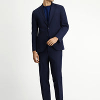 Koyu Lacivert Techno-Line Slim Fit Dar Kesim Likralı Takım Elbise