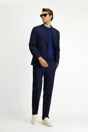 Koyu Lacivert Techno-Line Slim Fit Dar Kesim Likralı Takım Elbise