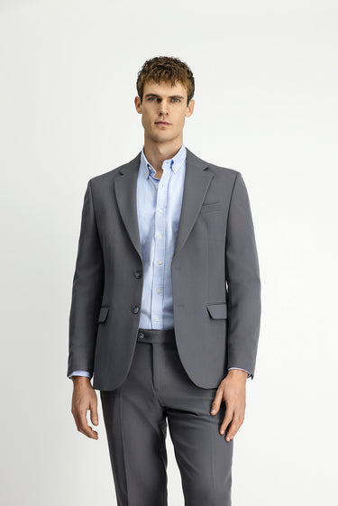 Koyu Antrasit Slim Fit Dar Kesim Klasik Takım Elbise